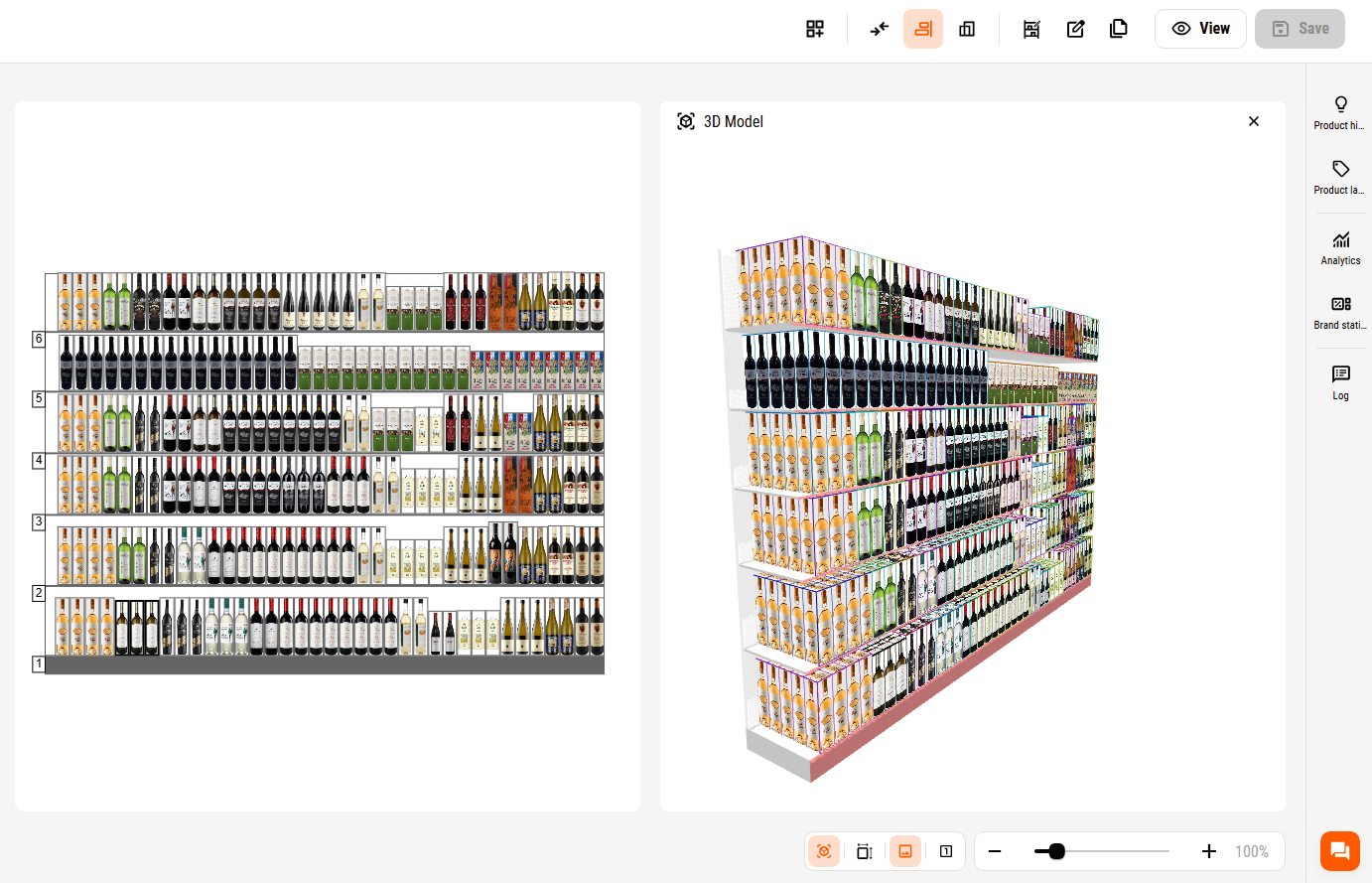 Planogram wina