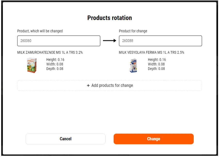 Product rotation